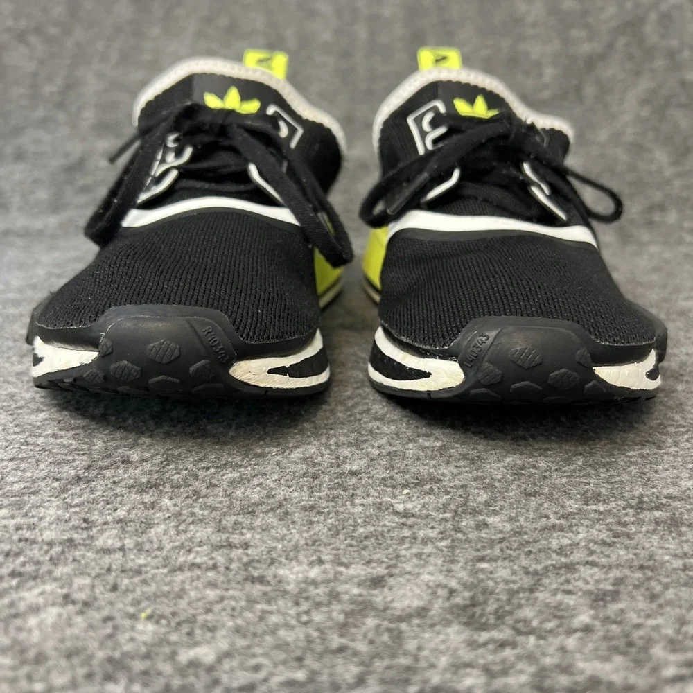 Adidas LHG 029003 Size 4.5 Men, 5.5 Women Black & White, Yellow Highlights CLEAN